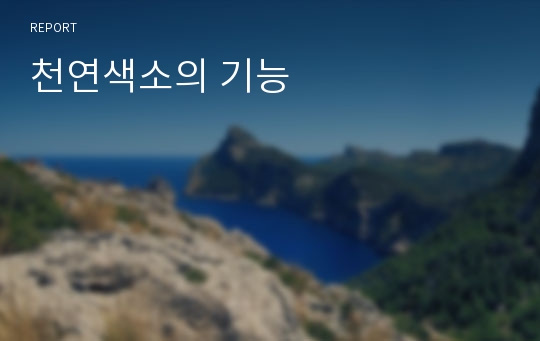 천연색소의 기능