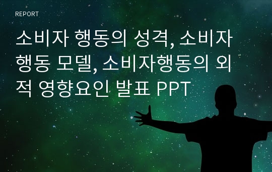 소비자 행동의 성격, 소비자 행동 모델, 소비자행동의 외적 영향요인 발표 PPT