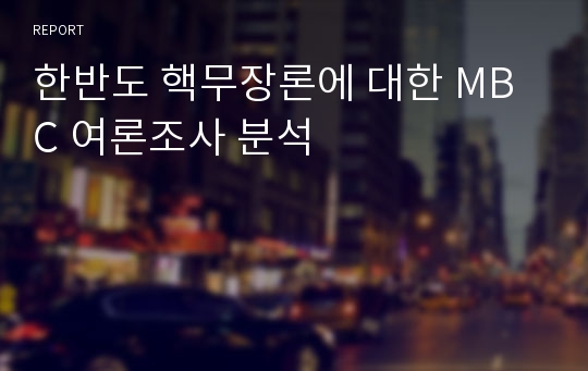 한반도 핵무장론에 대한 MBC 여론조사 분석