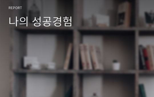 나의 성공경험