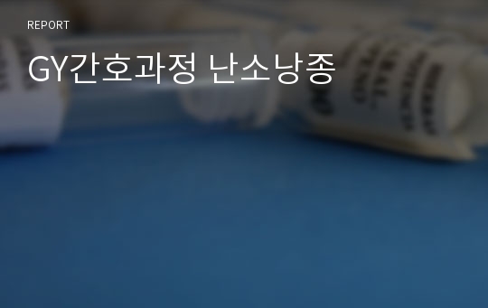 GY간호과정 난소낭종