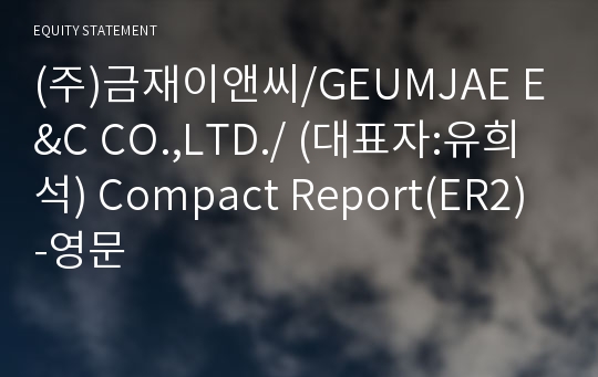 (주)서진이앤씨 Compact Report(ER2)-영문
