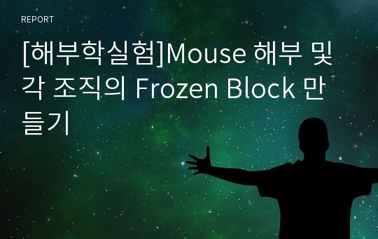 [해부학실험]Mouse 해부 및 각 조직의 Frozen Block 만들기