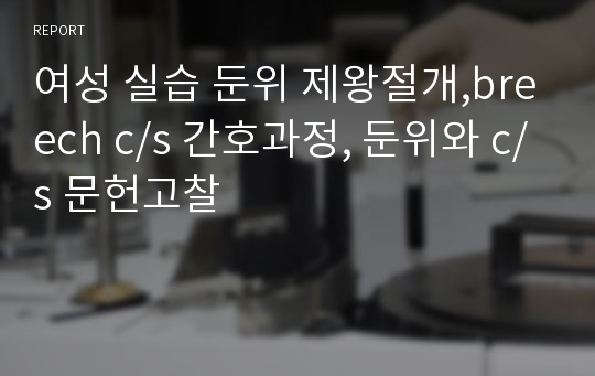 여성 실습 둔위 제왕절개,breech c/s 간호과정, 둔위와 c/s 문헌고찰