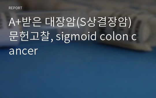 A+받은 대장암(S상결장암) 문헌고찰, sigmoid colon cancer