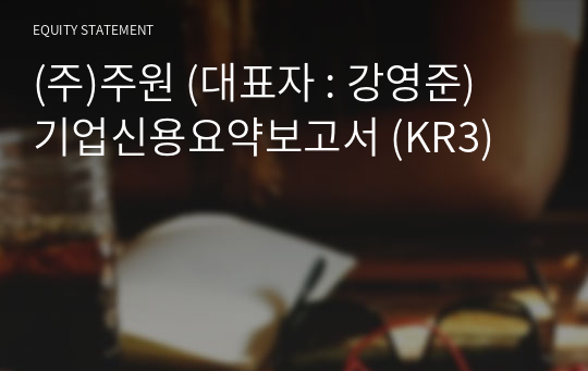 (주)주원 기업신용요약보고서 (KR3)