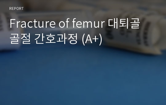 Fracture of femur 대퇴골골절 간호과정 (A+)
