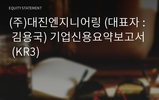 (주)대진엔지니어링 기업신용요약보고서 (KR3)