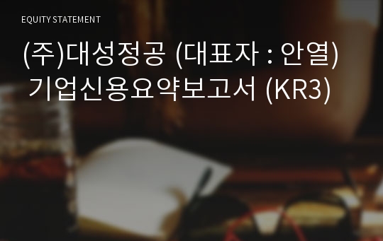 (주)대성정공 기업신용요약보고서 (KR3)