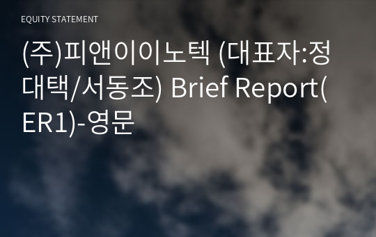 (주)피앤이이노텍 Brief Report(ER1)-영문