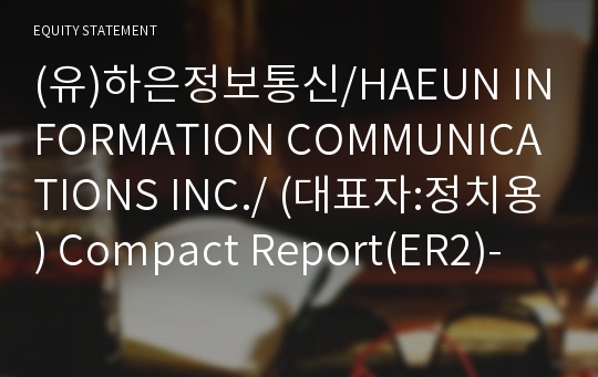 (유)하은정보통신 Compact Report(ER2)-영문