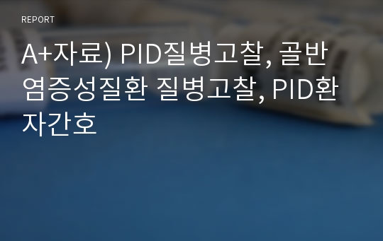 A+자료) PID질병고찰, 골반염증성질환 질병고찰, PID환자간호