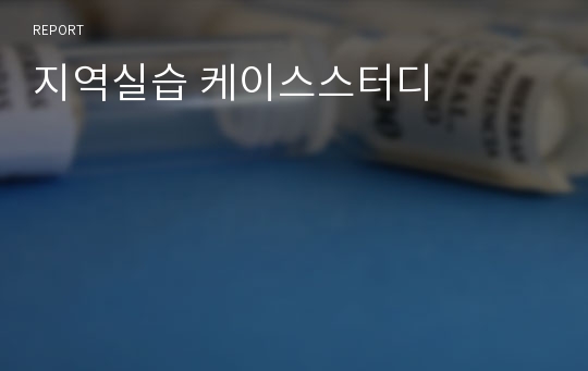 지역실습 케이스스터디