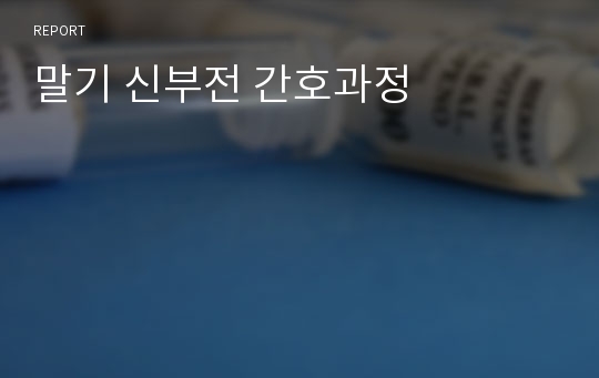 말기 신부전 간호과정