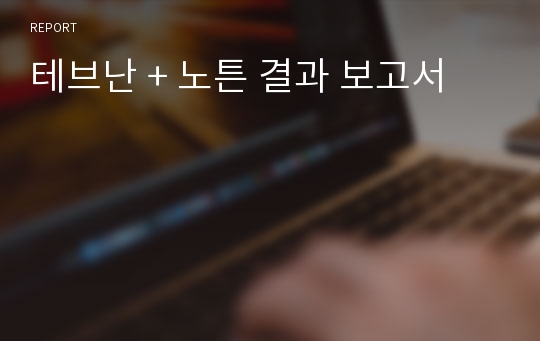 테브난 + 노튼 결과 보고서