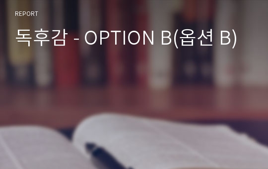 독후감 - OPTION B(옵션 B)
