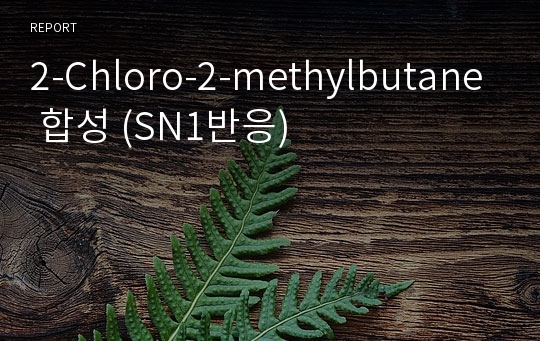 2-Chloro-2-methylbutane 합성 (SN1반응)