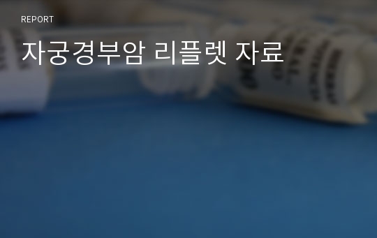 자궁경부암 리플렛 자료