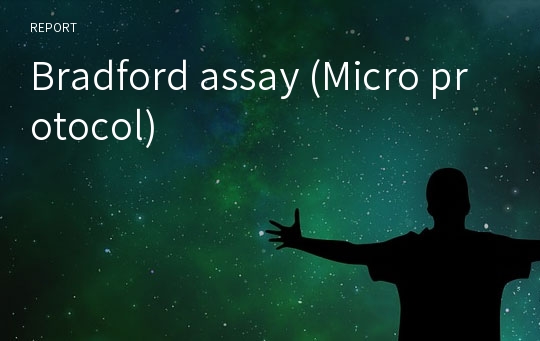 Bradford assay (Micro protocol)