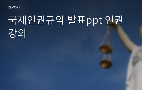 국제인권규약 발표ppt 인권강의