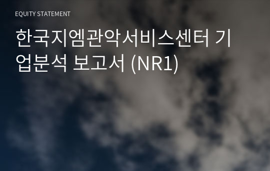 한국지엠관악서비스센터 기업분석 보고서 (NR1)