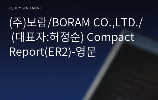 (주)보람 Compact Report(ER2)-영문