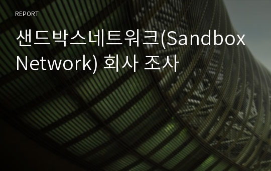 샌드박스네트워크(Sandbox Network) 회사 조사