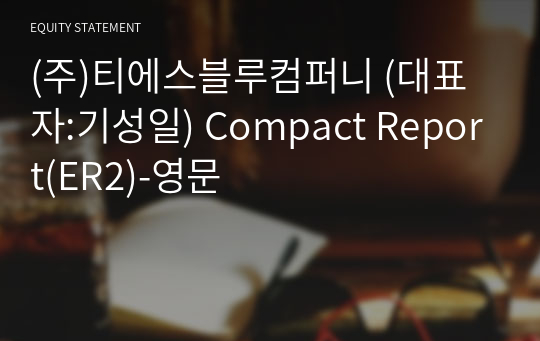 (주)티에스블루컴퍼니 Compact Report(ER2)-영문