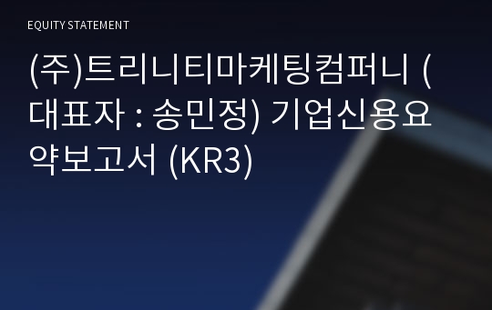 (주)트리니티마케팅컴퍼니 기업신용요약보고서 (KR3)