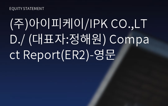 (주)아이피케이 Compact Report(ER2)-영문