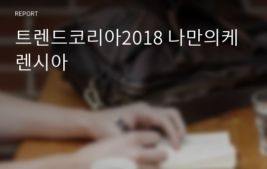 트렌드코리아2018 나만의케렌시아