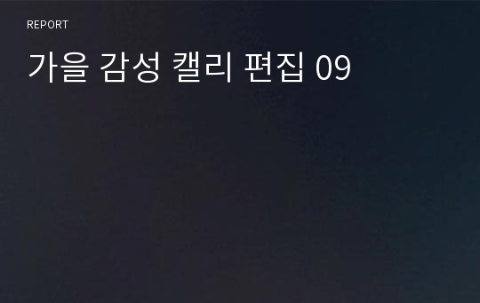 가을 감성 캘리 편집 09