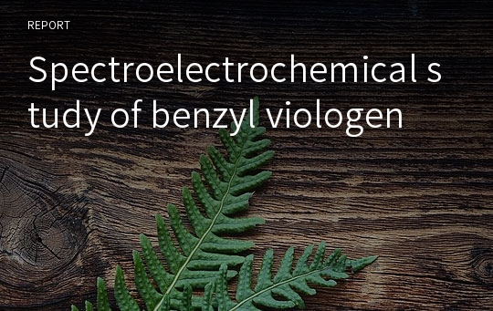 Spectroelectrochemical study of benzyl viologen