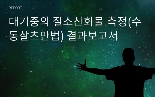 대기중의 질소산화물 측정(수동살츠만법) 결과보고서