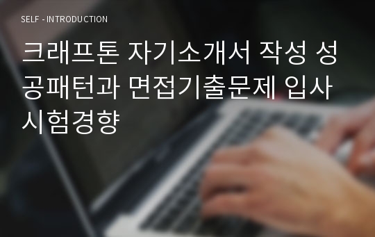 크래프톤 자기소개서 작성 성공패턴과 면접기출문제 입사시험경향