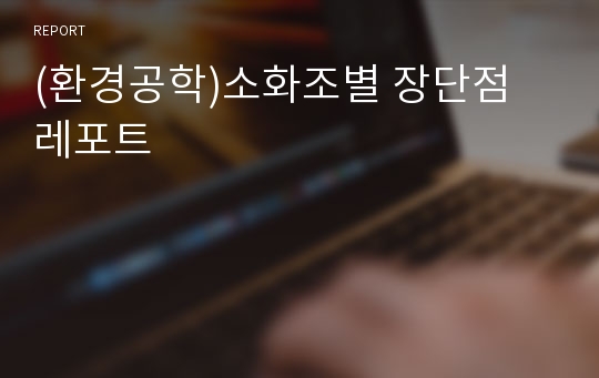 (환경공학)소화조별 장단점 레포트