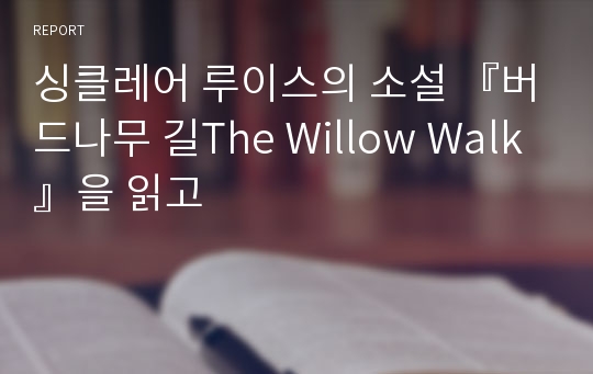 싱클레어 루이스의 소설 『버드나무 길The Willow Walk』을 읽고