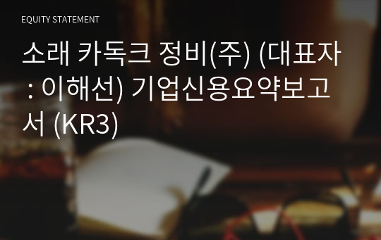 소래 카독크 정비(주) 기업신용요약보고서 (KR3)