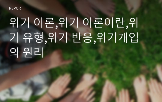 위기 이론,위기 이론이란,위기 유형,위기 반응,위기개입의 원리