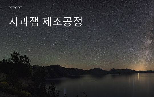 사과잼 제조공정