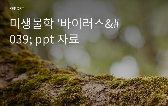 미생물학 &#039;바이러스&#039; ppt 자료