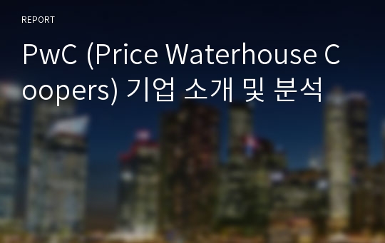 PwC (Price Waterhouse Coopers) 기업 소개 및 분석