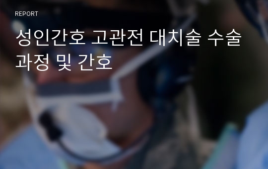 성인간호 고관절 대치술 수술과정 및 간호