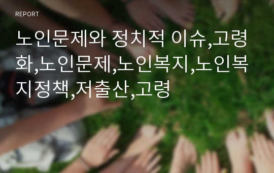 노인문제와 정치적 이슈,고령화,노인문제,노인복지,노인복지정책,저출산,고령