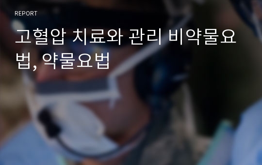 고혈압 치료와 관리 비약물요법, 약물요법