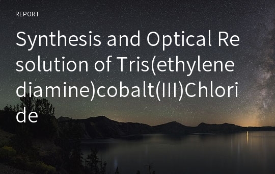 Synthesis and Optical Resolution of Tris(ethylenediamine)cobalt(III)Chloride