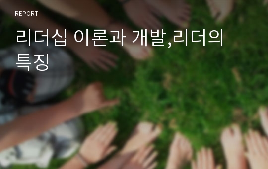 리더십 이론과 개발,리더의 특징