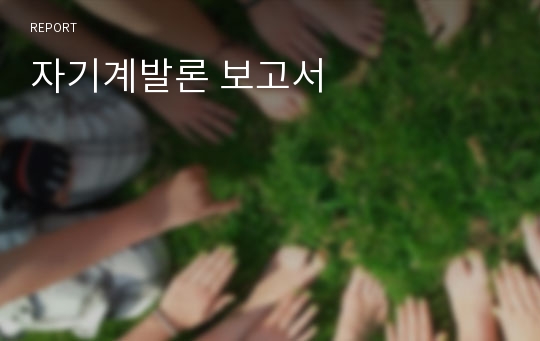 자기계발론 보고서