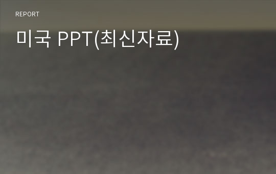 미국 PPT(최신자료)