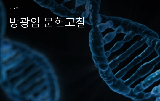 방광암 문헌고찰